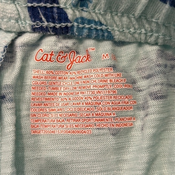 EUC Cat and Jack Tropical Print Matching Set Blue Size Medium - Picture 5 of 7
